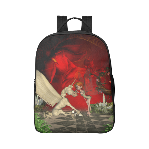 Cute little fairy and pegasus Popular Fabric Backpack (Model 1683)