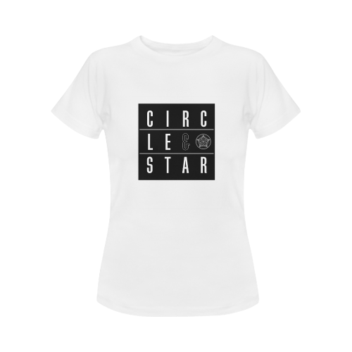 Logo Square(BBG) White Women's T-Shirt in USA Size (Front Printing Only)
