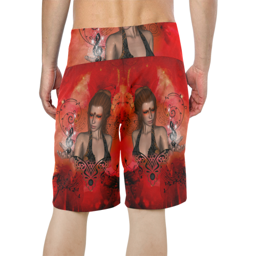 Fairy with clef Men's All Over Print Board Shorts (Model L16)