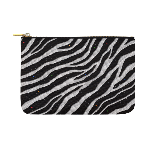 Ripped SpaceTime Stripes - White Carry-All Pouch 12.5''x8.5''