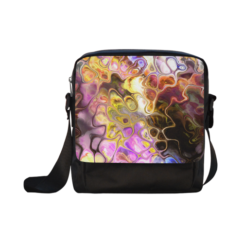 Colorful Marble Design Crossbody Nylon Bags (Model 1633)