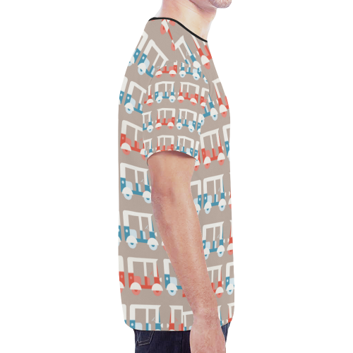 vehicle pattern New All Over Print T-shirt for Men/Large Size (Model T45)