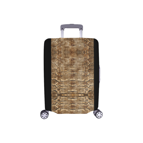 Golden Python On Black Luggage Cover/Small 18"-21"