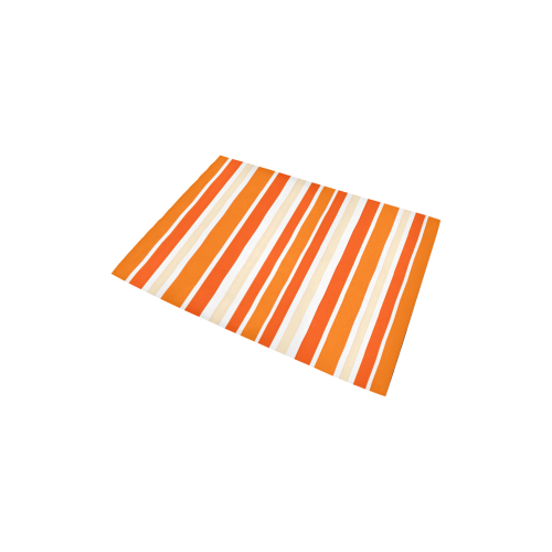 Bright Orange Stripes Area Rug 2'7"x 1'8‘’