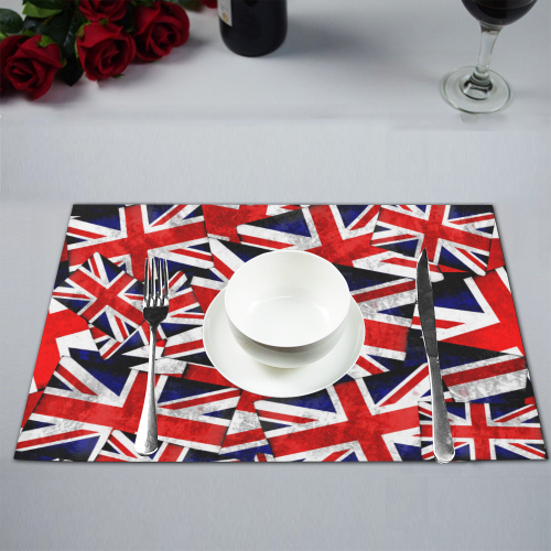 Union Jack British UK Flag Placemat 12’’ x 18’’ (Set of 2)