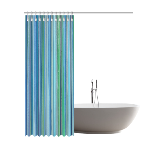 painted stripe Shower Curtain 69"x84"