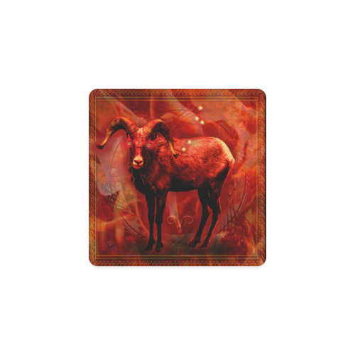 Aries the Ram by The Lowest of Low Square Coaster