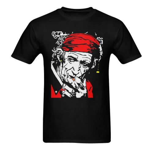 KEITH RICHARDS- Men's T-Shirt in USA Size (Two Sides Printing)