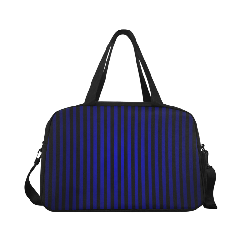 Midnight Blue Stripes Fitness Handbag (Model 1671)