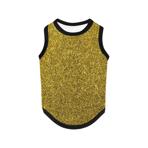 Gold Glitter All Over Print Pet Tank Top