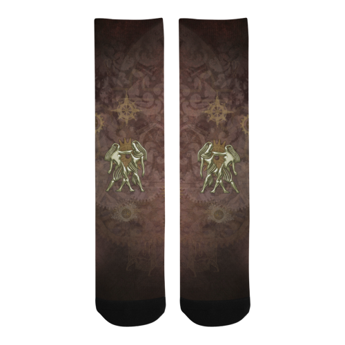 Steampunk Zodiac Twins Men's Custom Socks
