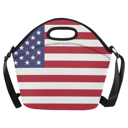 United States of America flag Neoprene Lunch Bag/Large (Model 1669)