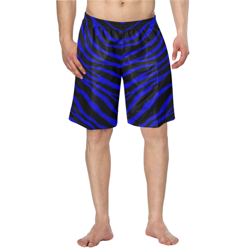 Ripped SpaceTime Stripes - Blue Men's Swim Trunk (Model L21)