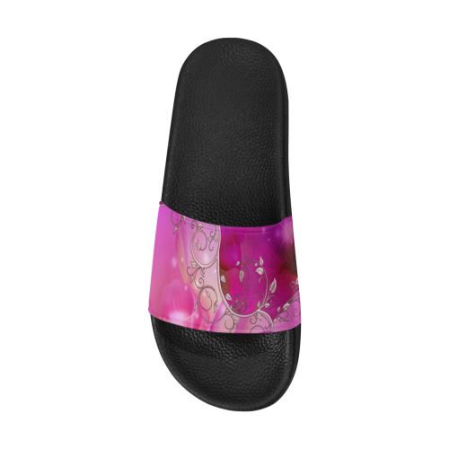 Wonderful floral design Men's Slide Sandals (Model 057)