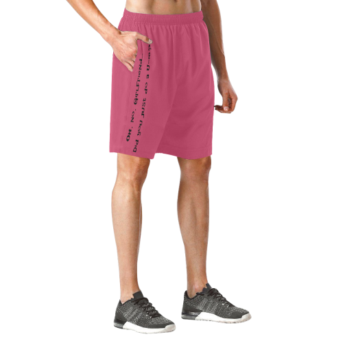 Uie Pink Shorts Men's All Over Print Elastic Beach Shorts (Model L20)