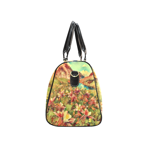 Rainbow Mountain flowers New Waterproof Travel Bag/Large (Model 1639)