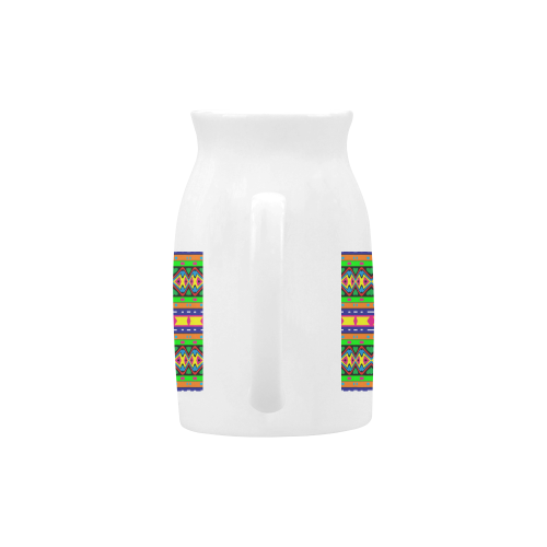 Distorted colorful shapes and stripes Milk Cup (Large) 450ml