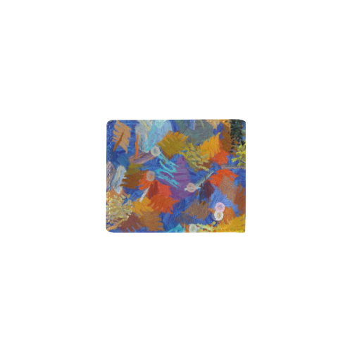 Colorful paint strokes Mini Bifold Wallet (Model 1674)