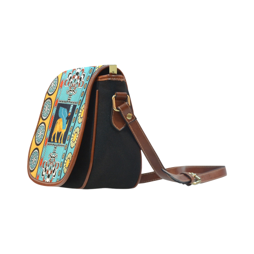 Assyrian Folk Art Saddle Bag/Small (Model 1649)(Flap Customization)