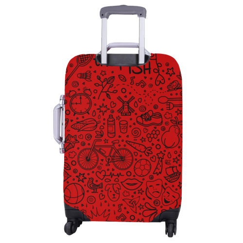 Picture Search Riddle - Find The Fish 1 Luggage Cover/Large 26"-28"