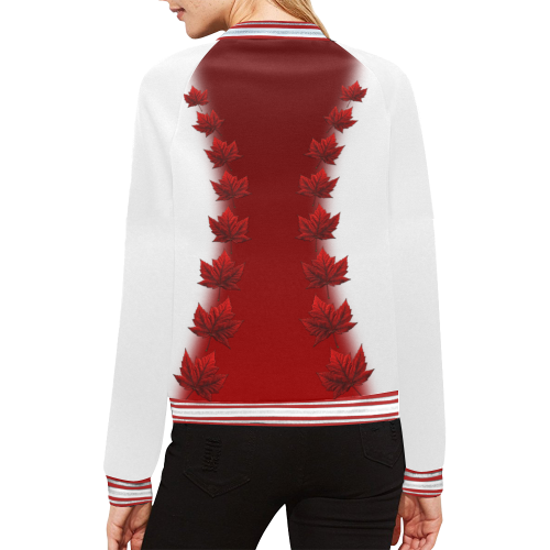Canada Bomber Jackets Women's Canada Jackets All Over Print Bomber Jacket for Women (Model H21)