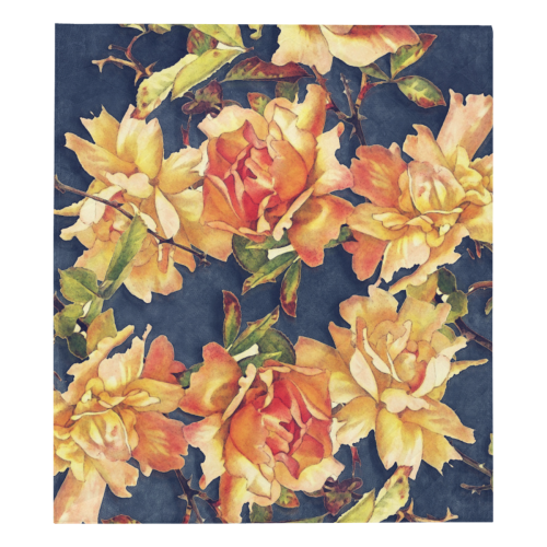 flowers #flowers #pattern #flora Quilt 70"x80"