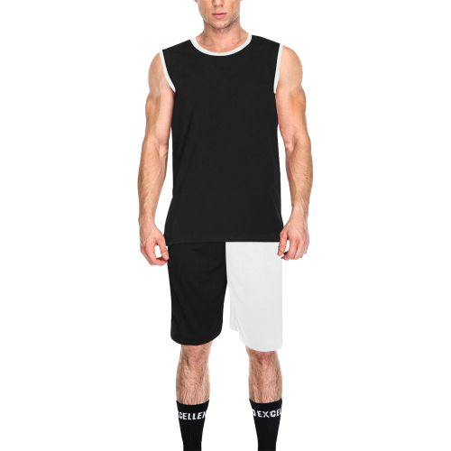 Black and White Number 23 Team Basketball Uniforms All Over Print Basketball Uniform
