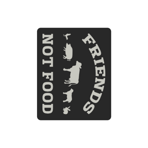Friends Not Food (Go Vegan) Rectangle Mousepad