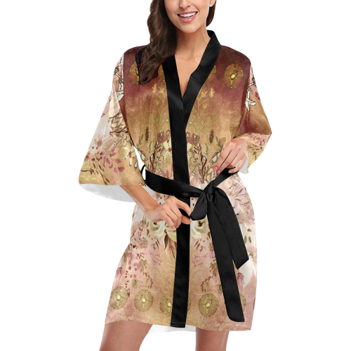 Wonderful floral design, vintage Kimono Robe