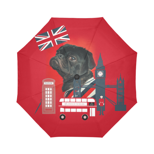 Cute Proud London Pug Auto-Foldable Umbrella (Model U04)
