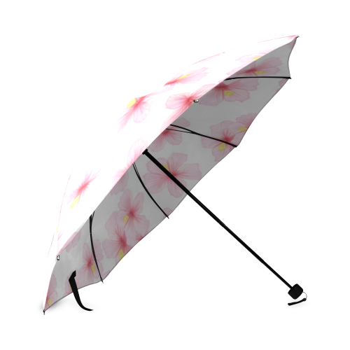 Pink Flowers Foldable Umbrella (Model U01)