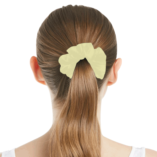 color pale goldenrod All Over Print Hair Scrunchie