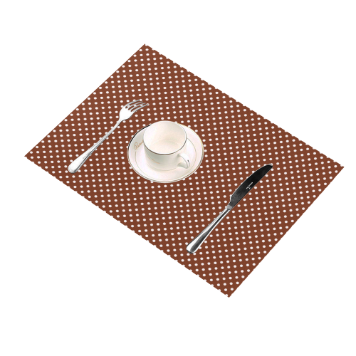 Brown polka dots Placemat 14’’ x 19’’ (Set of 6)