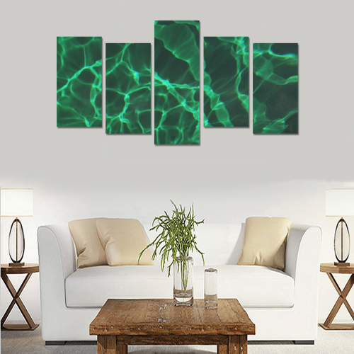Green Dive Canvas Print Sets E (No Frame)