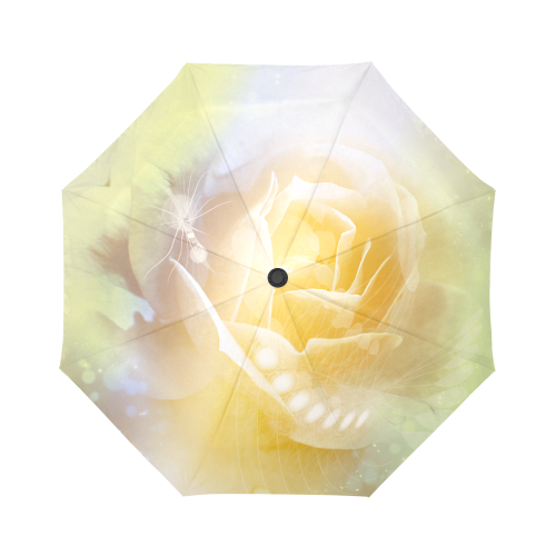 Soft yellow roses Auto-Foldable Umbrella (Model U04)