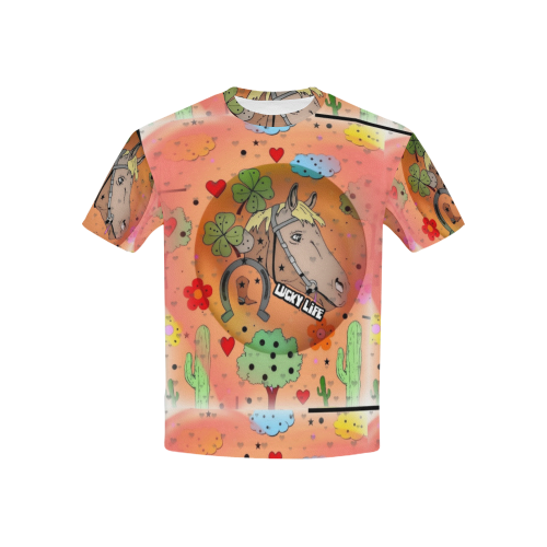 Horse Popart by Nico Bielow Kids' All Over Print T-shirt (USA Size) (Model T40)