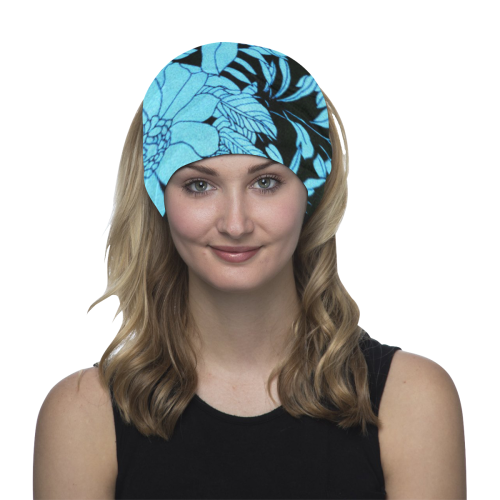 blue floral watercolor Multifunctional Headwear