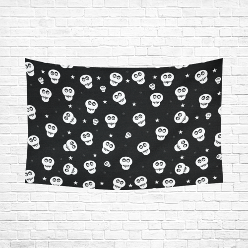 Star Skulls Cotton Linen Wall Tapestry 90"x 60"
