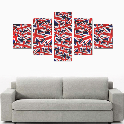 Union Jack British UK Flag Canvas Print Sets B (No Frame)