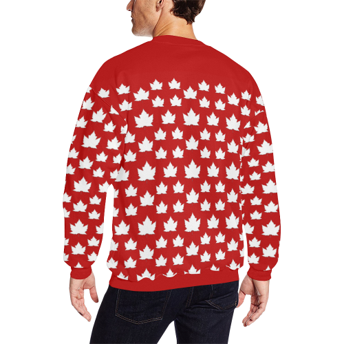 Cute Canada Sweatshirts Plus Size Men's Oversized Fleece Crew Sweatshirt/Large Size(Model H18)