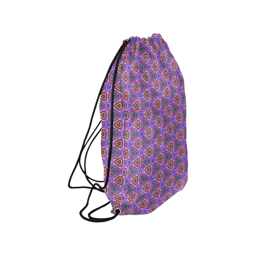 Purple Doodles - Hidden Smiles Small Drawstring Bag Model 1604 (Twin Sides) 11"(W) * 17.7"(H)