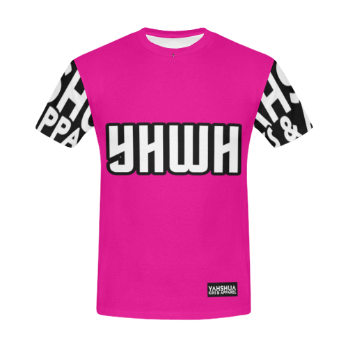 Pink All Over Print T-Shirt for Men (USA Size) (Model T40)