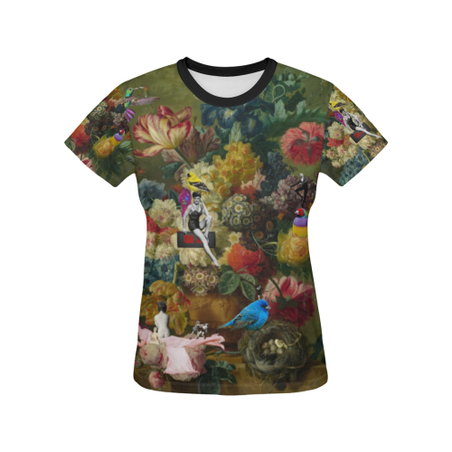 Old Masters Twist All Over Print T-shirt for Women/Large Size (USA Size) (Model T40)