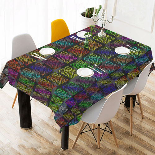 Ripped SpaceTime Stripes Collection Cotton Linen Tablecloth 52"x 70"