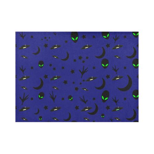 Alien Flying Saucers Stars Pattern Placemat 14’’ x 19’’ (Set of 2)