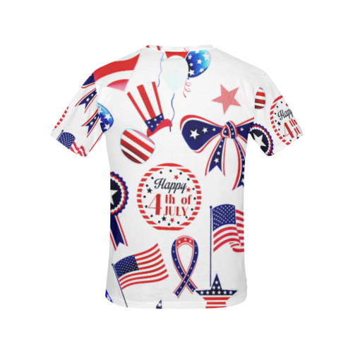 Happy 4th Of July Design By Me by Doris Clay-Kersey All Over Print T-Shirt for Women (USA Size) (Model T40)