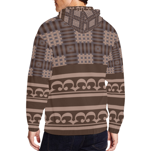 zip up-hoodie-menn fashion-333arp All Over Print Full Zip Hoodie for Men/Large Size (Model H14)