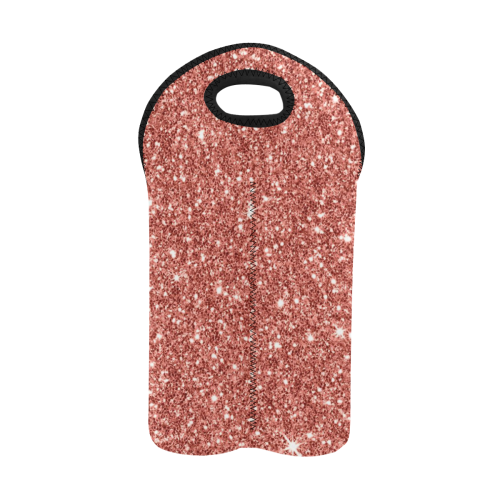 New Sparkling Glitter Print B by JamColors 2-Bottle Neoprene Wine Bag