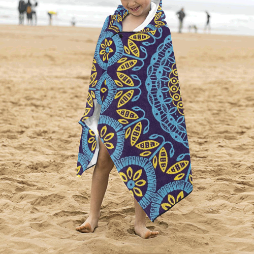 MANDALA PLANETS ALIGN Kids' Hooded Bath Towels