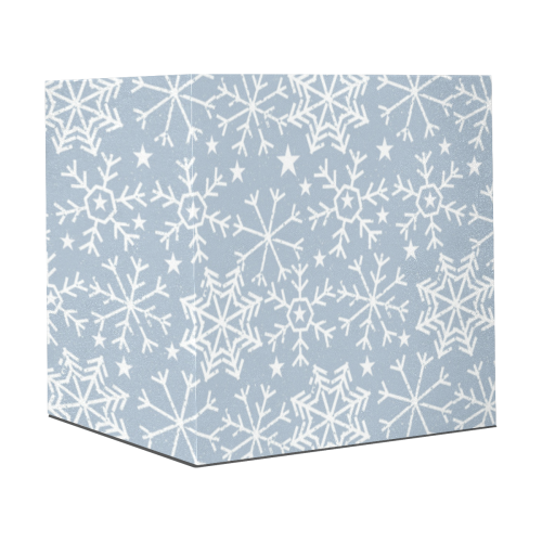 Snowflakes Stars pattern White Blue Gift Wrapping Paper 58"x 23" (1 Roll)